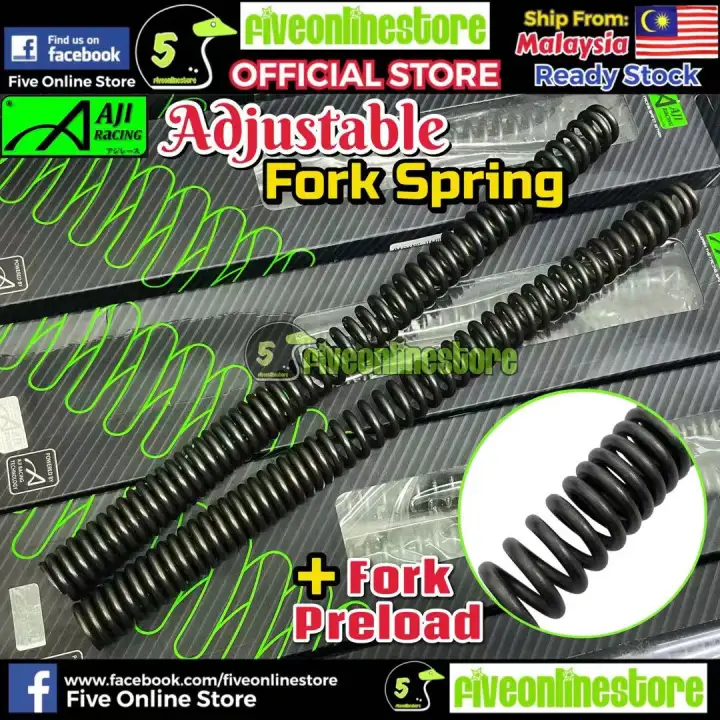 AJI RACING Adjustable Fork Spring Y15ZR Y15 V1 V2 LC135 Y125 SYM VF3i NVX RS150 RSX Spring Fork Upgrade Kit Adjustable