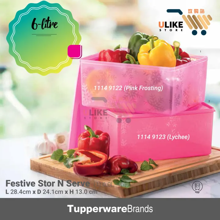 Tupperware Festive Stor N Serve / Food Keeper (6.0L) x1unit