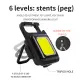 Teeker 500 Lumens Mini LED Working Light Portable Pocket Flashlight USB Rechargeable Key Light Lantern Camping Outside Hiking COB Lantern. 