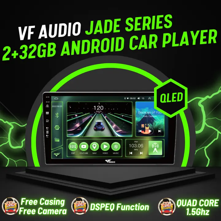 VF Audio Jade Series Android Player QLED 1+16GB 2+32GB Android 11 4 Core GPS Universal Car Android Player Free Camera