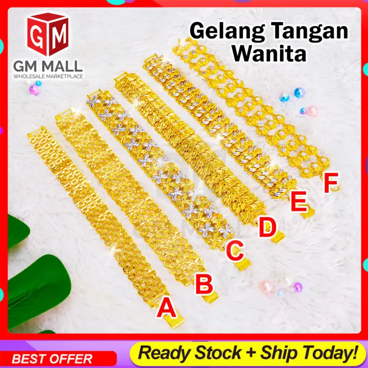 Emas Bangkok Jewellery Rantai Tangan Pulut Dakap Gelang Viral Murah Gold Plated Eb 1207 Lazada