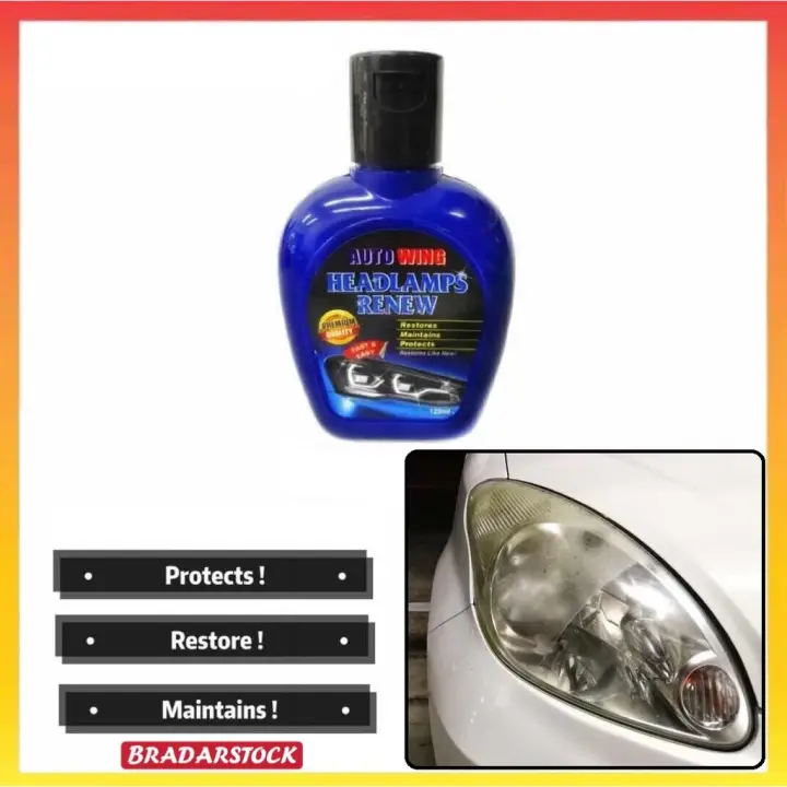 Headlamp Wax Renewal Windscreen Auto Wing Polish Renew Restores Kilat Cuci Lampu Besar Kereta Car 125ml Lazada