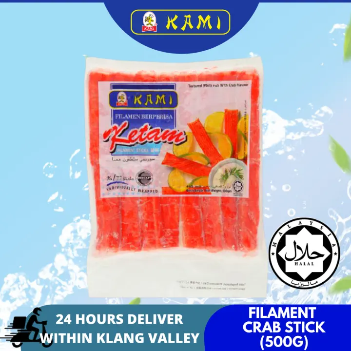 Kami Filament Crab Flavored Stick 500g 32 Pieces Filamen Berperisa Ketam Makannan Laut Halal Haccp Lazada
