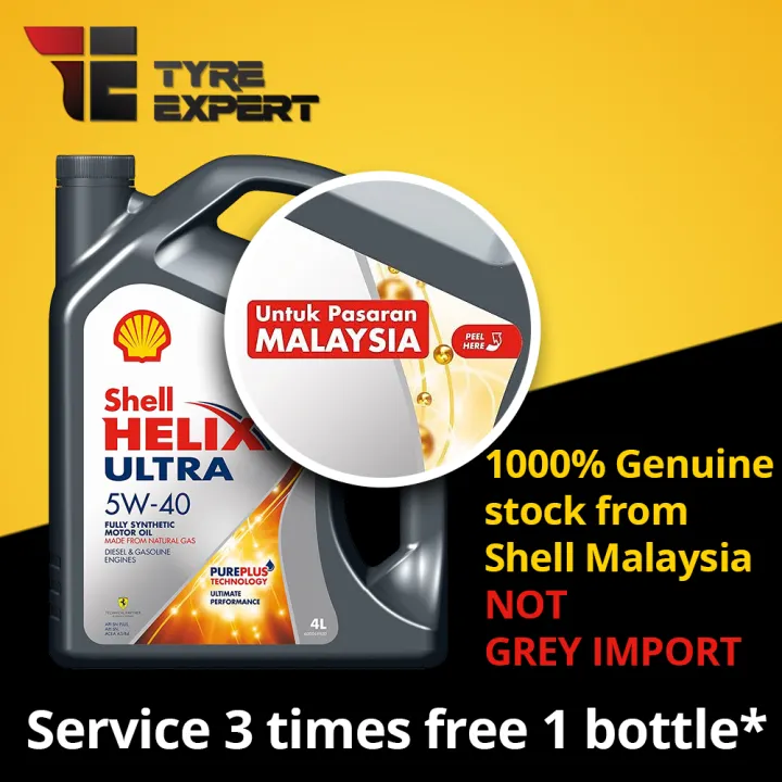 Shell Helix Ultra 5w40 5w 40 Fully Synthetic Engine Oil Minyak Hitam 4l 4 Litre Lazada