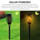 4×/Set Solar Torch Light LED Flickering Lighting Garden Path Dancing Flame Lamp -. 