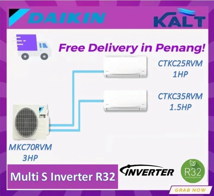 DAIKIN MULTI-SPLIT INVERTER WALL MOUNTED R32 -MKC Series (CTKC25RVM / CTKC35RVM / CTKC50SVM)