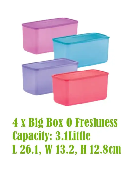 Tupperware Big Box O’ Freshness (4pcs) *3.1L