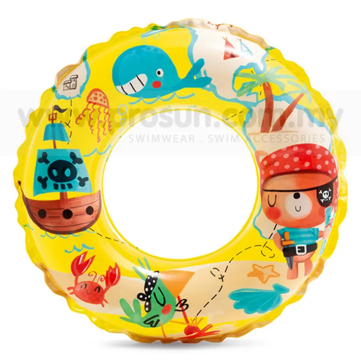 Prosun Intex 61 Cm 24 Inches Inflatable Swim Ring Children Age 6 10 Pool Float Floaties Wsr 61 Pirates Lazada