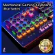 LRK2/LRK7✅ REAL PRO GAMING MECHANICAL KEYBOARD GAMING KEYBOARD BLUE SWITCH COLOURFUL RAINBOW BACKLIGHT MULTI COLOUR USB WIRED MECHANICAL GAMING KEYBOARD MECHANICAL KEYBOARD for PC Desktop Laptop. 
