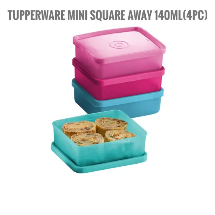 Tupperware Mini Square Away 140ml(4pcs)