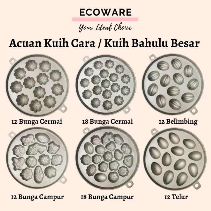 Acuan Kuih Bahulu Besar Acuan Kuih Cara Besar Bahulu Mould Aluminium Bulat Besar Lazada