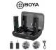 BOYA ORIGINAL MALAYSIA BOYA LINK BOYALINK/ BOYALINK V2.0  MULTI COMPATIBLE 2.4GHZ DUAL CHANNEL WIRELESS SYSTEM  FOR IOS i PHONE & TYPE C & CAMERA COMPLETE SET 3 IN 1 MULTIPLE USAGE. 