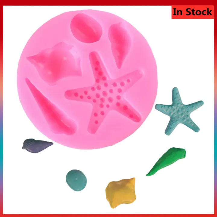 Silicone Mold Cake Tools Animal Starfish//Sea Shell Ocean Decorating Soap