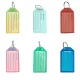 30 PCS Key Tags With Paper Inserts Split Rings Plastic Colour. 