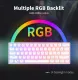 Royal Kludge RK61 Mechanical Keyboard TKL 61 Keys Wireless Bluetooth 2.4Ghz Three Mode 60% RGB Office Hot swappable keyboards Red Switches. 