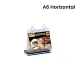 A4/A5/A6 Sizes Flip Menu Stand Display Table Stand with 6 Loose Leaf Flip Menu Berdiri 6 helai halaman. 