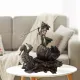 Nhựa Tượng Thần Biển Hy Lạp Blesiya Poseidon NGHỆ THUẬT, Tượng Hải Vương Trên Cá Ngựa. 