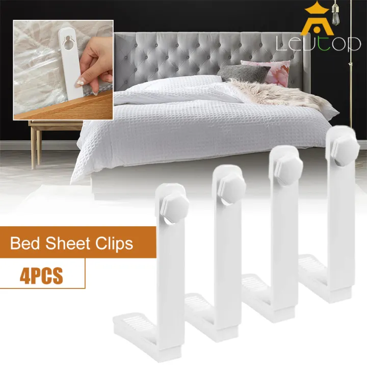 Levtop 4pcs Bed Sheet Clipper Adjustable, Fitted Sheets For Sofa Bed Mattress