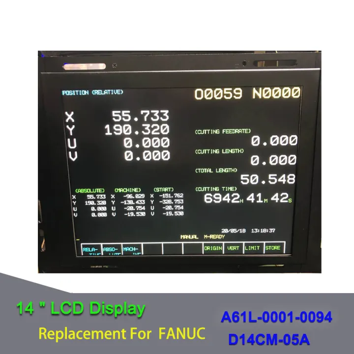 LCD Screen A61L-0001-0074 A61L-0001-0094 A61L-0001-0096 A61L-0001-0097 LCD Display Replacement for FANUC CNC System 14" CRT Monitor