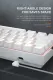 KEMOVE SnowFox 61 Keys 60% NKRO bluetooth 5.1 Type-C Dual Mode Mechanical Gaming Keyboard PBT Keycap Gateron Axis Switch Hotswappable Switches RGB Backlight Keyboard with Full Keys Programmable. 