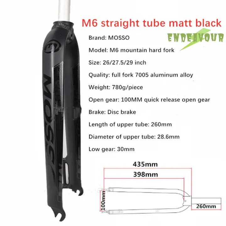 Mosso Fork M5L M6 M5 M5E M5EV M3 MTB Bike Fork Suitable for 26 27.5 29er  Road Bicycle Fork v brake Front Forks Cone Gloss Matte