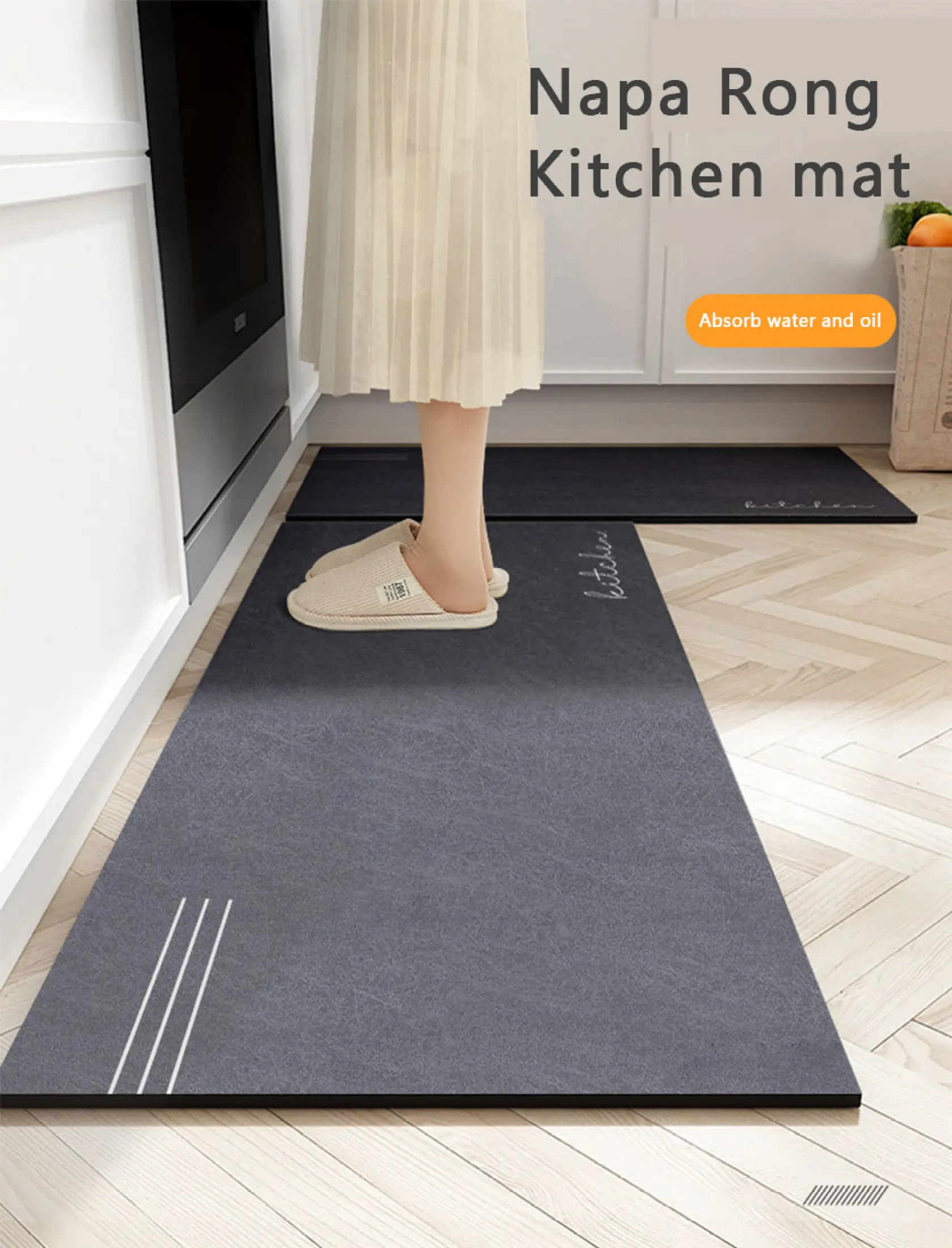 Kitchen Rug Floor Mat Printed Non Slip, Long Kitchen Rugs