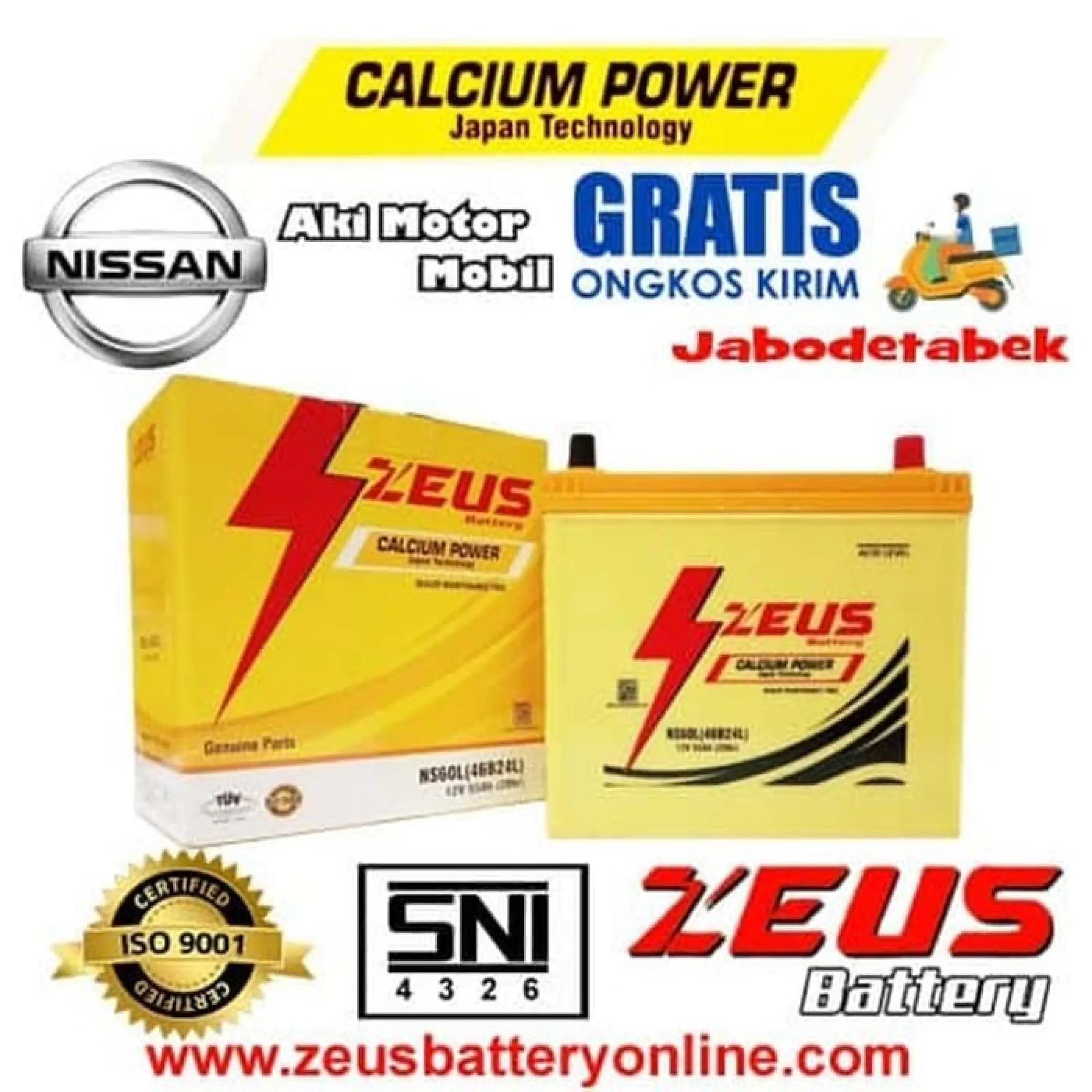 Aki Mobil Avanza Xenia Taruna Zeus Kalsium Ns60 Accu Kering Mf | Lazada  Indonesia