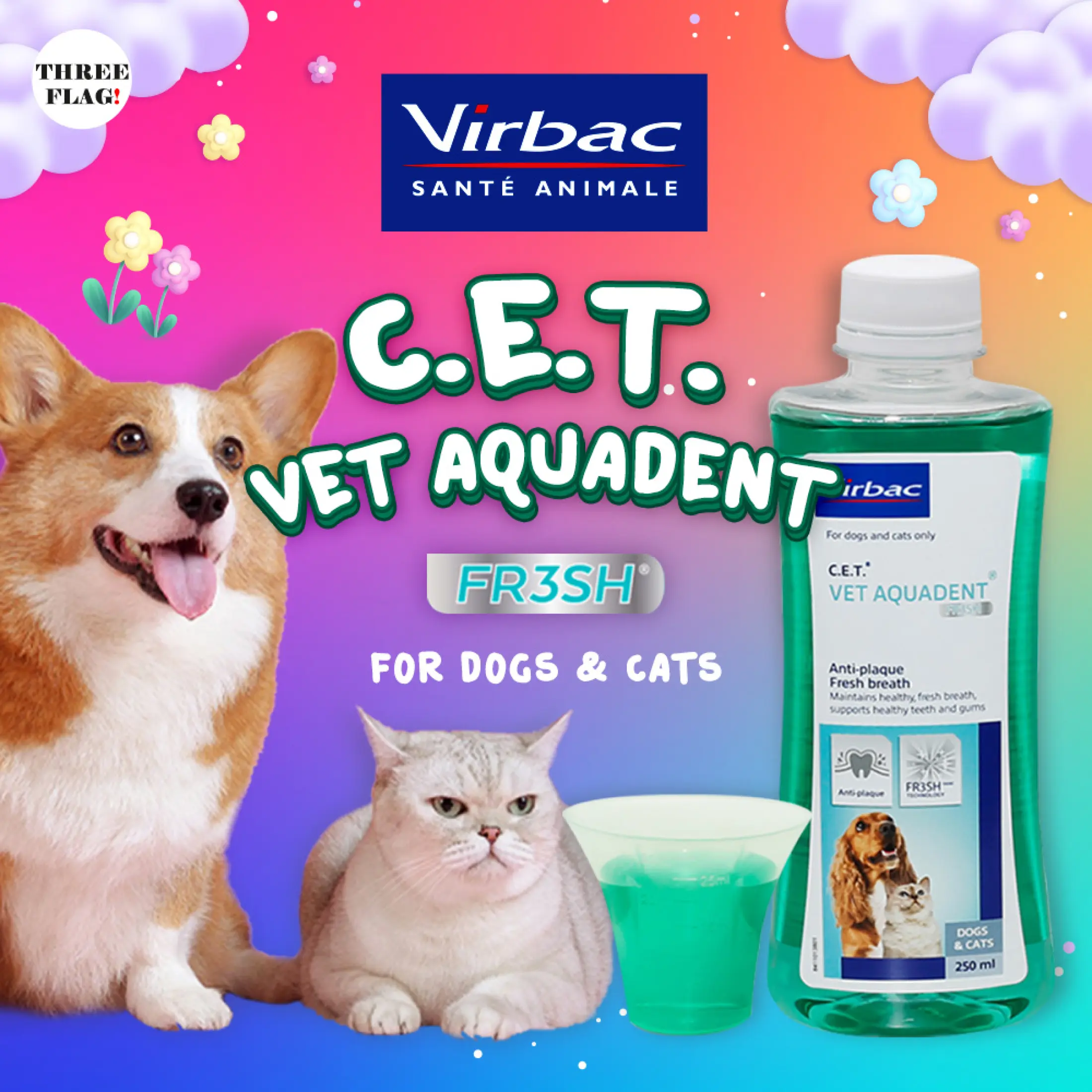 Virbac C E T Vet Aquadent Fr3sh Dental Solution Drinking Water Additive For Dogs And Cats 250ml Lazada Singapore