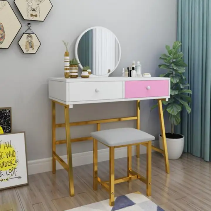 80cm In Width Dressing Table Solid Wood, Small Vanity Table Singapore
