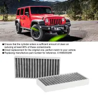 Carbon Cabin Air Filter for 2011 Jeep Wrangler 3.8L 2012-2018 V6 3.6L 55111302AA