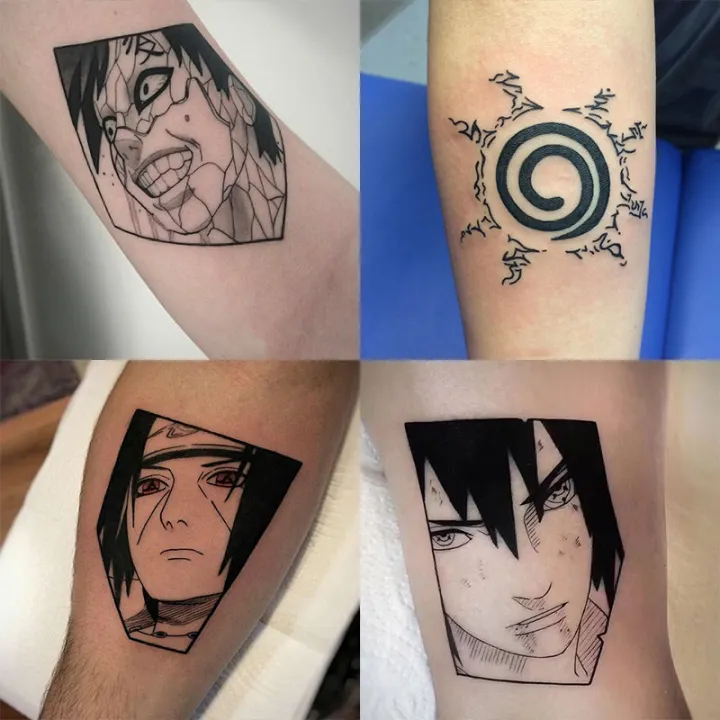 pcs Naruto Tattoo Stickers Anime Style Temporary Tattoo Stickers Waterproof Long Lasting Fake Tattoos Lazada