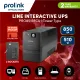 Prolink 850VA/510W UPS Power Backup with AVR for Computer/Modem/Router/Switch/NAS/CCTV PRO851SFCU. 