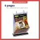 masterborong  A4/A5/A6 Sizes Flip Menu Stand Display Table Stand with 6 Loose Leaf Flip Menu Berdiri 6 helai halaman. 