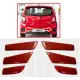 Perodua Axia (2019 Model ONLY) Standard G Spec Rear Back Bumper Red Reflector Stick On RED - Complete Set Of 6 Pieces. 