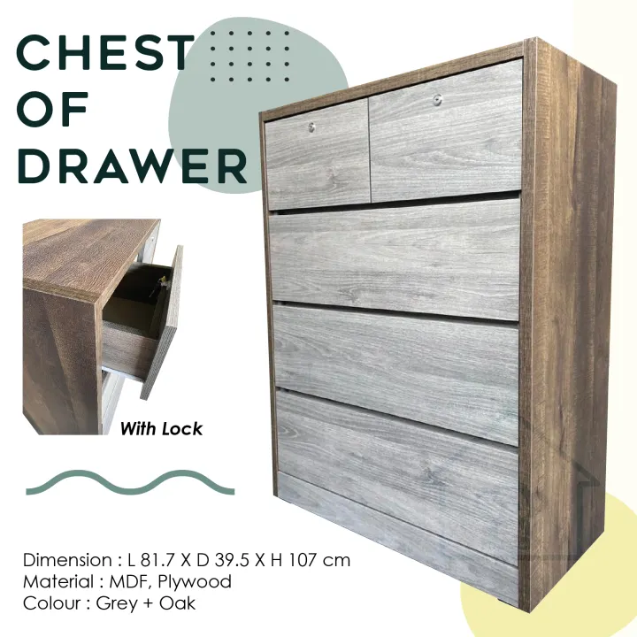 Chest Of Drawer Dresser With Lock, Dresser With Locked Drawers