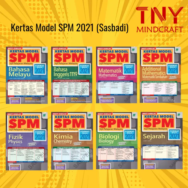 Tny Kertas Model Spm 2021 Sasbadi Format Spm Terkini Kssm Form 5 Exam Paper Lazada