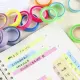 1/5Rolls 5M Tear Transparent Colorful Tear Post-it Tape No Glue Can Be Written Index Tabs Waterproof Label Reading Post School Office Supplies. 