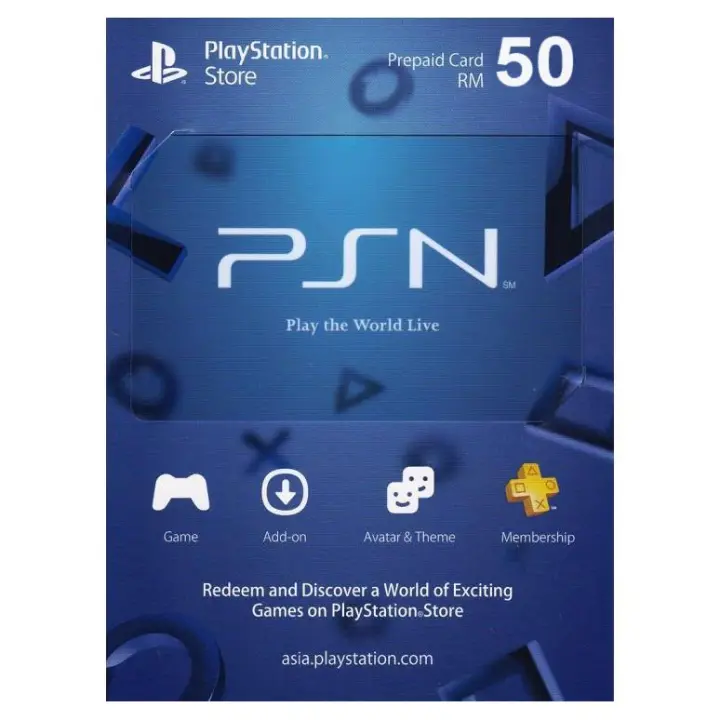 Psn Top Up Wallet Rm50 Credit Digital Code Malaysia Psn Lazada