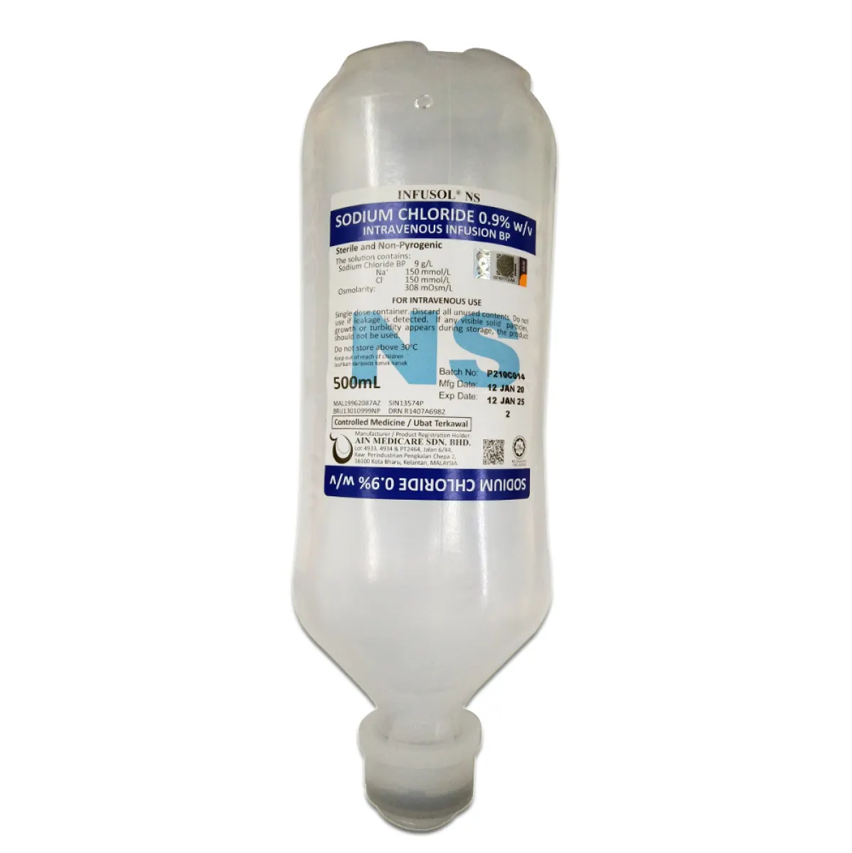 Normal Saline Sodium Chloride 0 9 Intravanous Infusion 500ml Lazada
