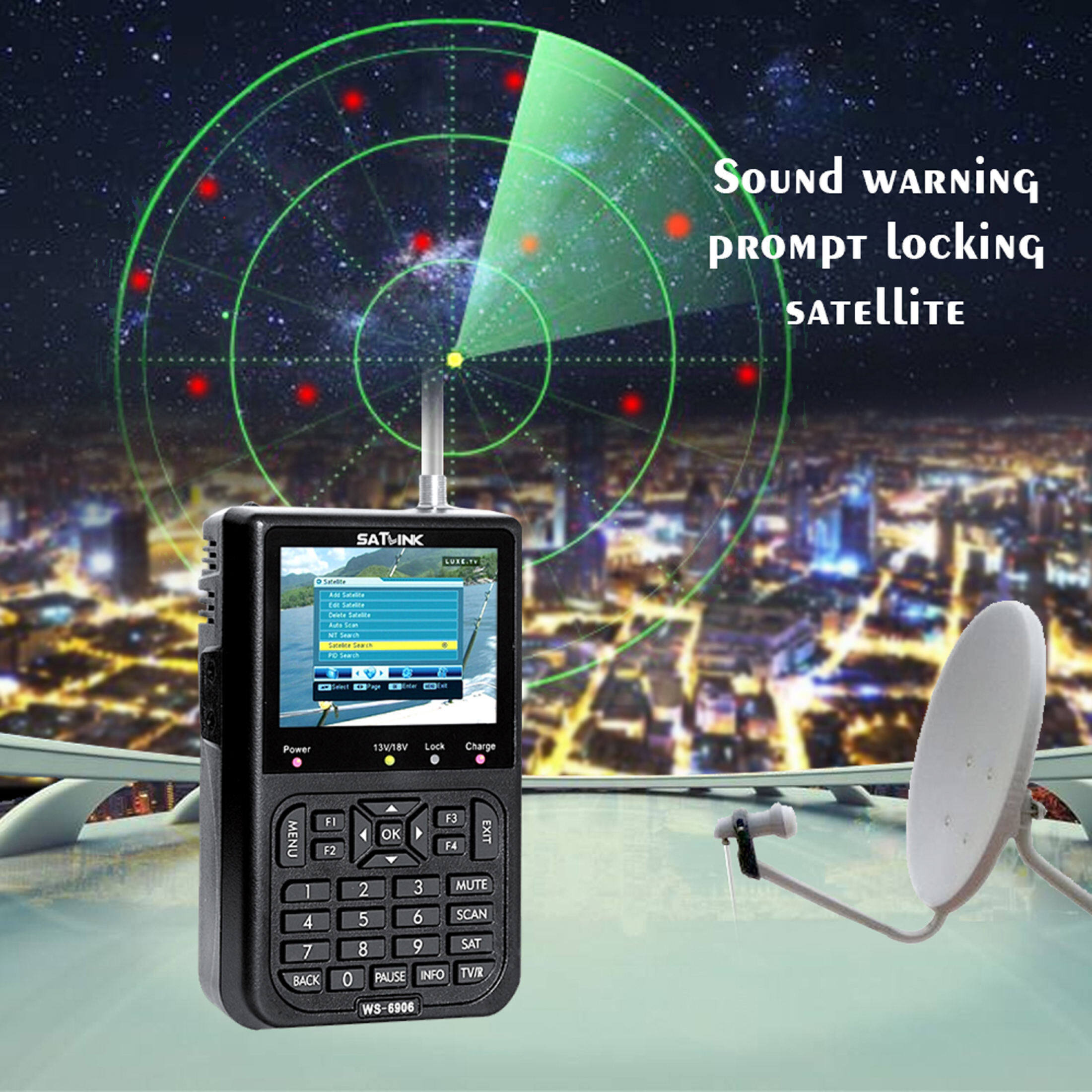 Kkmoon Satlink Ws6906 3 5in Lcd Display Data Digital Satellite Signal Finder Meter Lazada Singapore