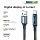 MeeGoo 120W Fast Charger Cable  6A USB to Type C Cable With Led Digital Display QC PD Nylon Data Cord Data transmission Cable COD. 