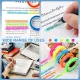 1/5Rolls 5M Tear Transparent Colorful Tear Post-it Tape No Glue Can Be Written Index Tabs Waterproof Label Reading Post School Office Supplies. 