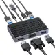 Yottamaster USB Type C 7 In 1 Hub USB-C to 4K HDMI/VGA/Card Reader/Audio/100W PD Adapter. 