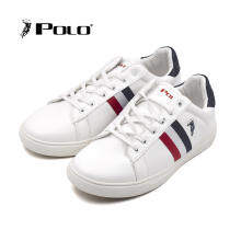 POLO Mens White Lace up Sneaker Shoes B82000-SN1-0PW