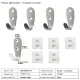 Thickened stainless steel solid u-shaped hook door behind single hook clothes coat hook toilet hanging clothes hook bathroom kitchen wall hook non-punching hook fixed overlong load bearing capacity. 