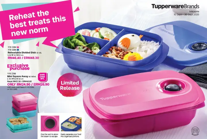 Tupperware Microwaveable Lunch Box (1) 1L