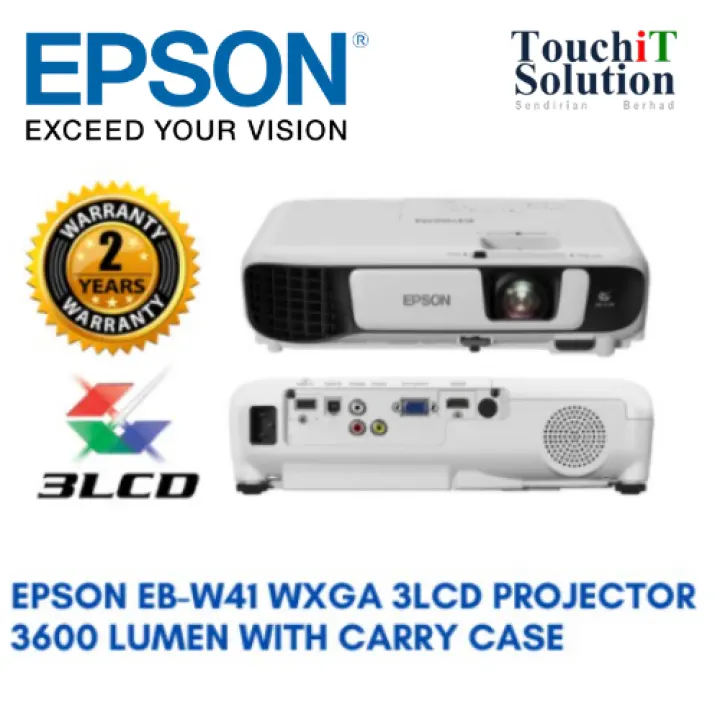 エプソン プロジェクター EB-W41 3600lm 15000:1 WXGA 2.5kg 無線LAN対応(オプション) 