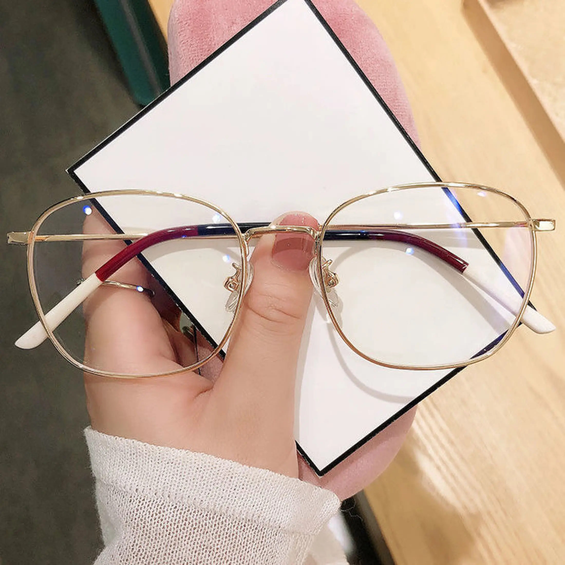 Ready Stock Korean Fashion New Replaceable Lens Eyeglass Women Anti Radiation Glasses For Lady Korean Style Fashion Anti Blue Light Eyeglasses Square Eyewear Lazada Singapore