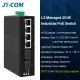 JT-COM Industrial 8-Port Gigabit Managed PoE Switch 4/8 Port 10/100/1000Mbps + 2 Port Gigabit SFP Slots DIN-Rail IP40 Standard IEEE802.3af/at. 