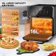 YAKO 10L Air Fryer Multi-function Touch Screen Convection  Toaster TimerBreakfast Machine. 